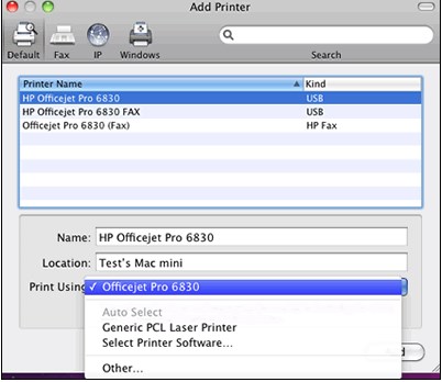 fax driver for mac